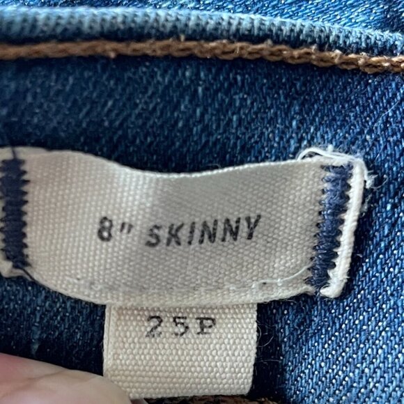 Madewell Mid Rise Ankle Jeans Size 25P Blue Stretch Denim Petite Classic - Picture 3 of 8